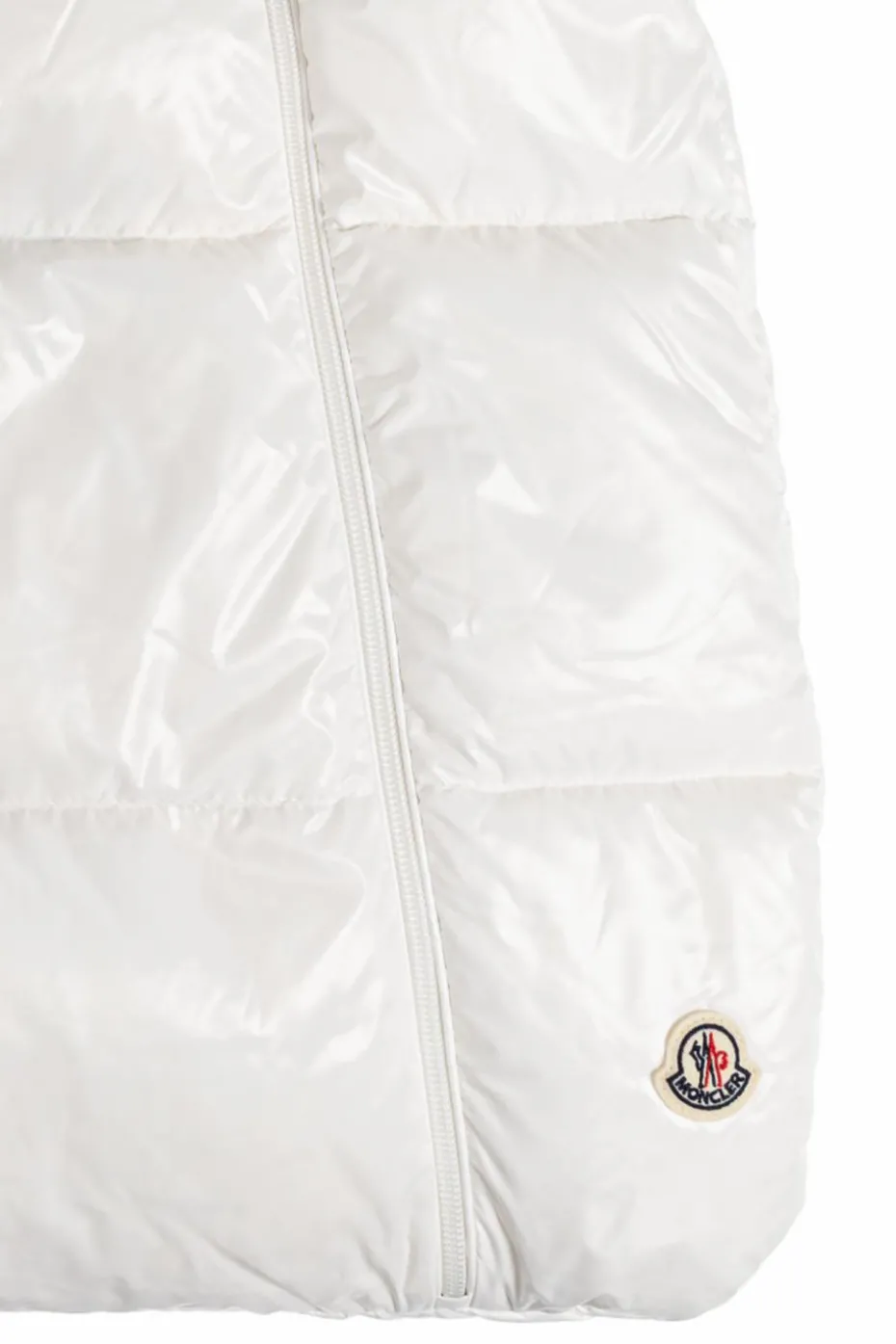 Moncler Enfant BIAŁY Puchowy śpiworek niemowlęcy