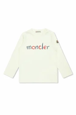 Moncler Enfant BIAŁY T-shirt z logo