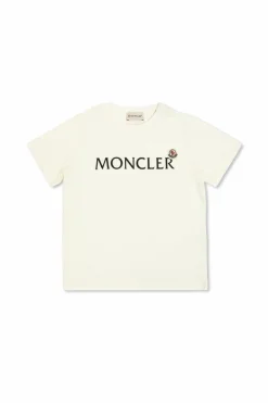 Moncler Enfant BIAŁY T-shirt z logo