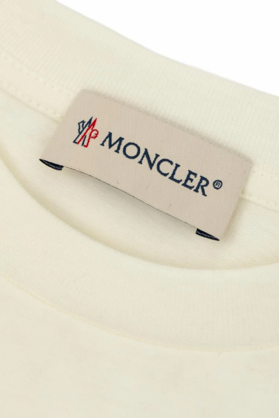 Moncler Enfant BIAŁY T-shirt z logo