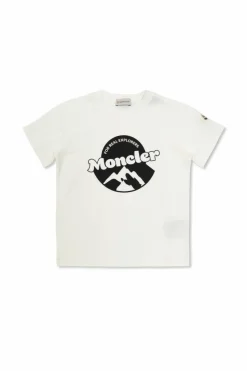 Moncler Enfant BIAŁY T-shirt z nadrukiem