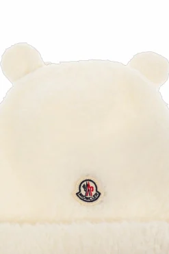 Moncler Enfant BIAŁY Wełniana czapka