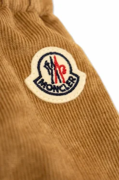 Moncler Enfant BRĄZOWY Sztruksowe szorty