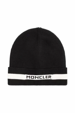 Moncler Enfant CZARNY Czapka z logo