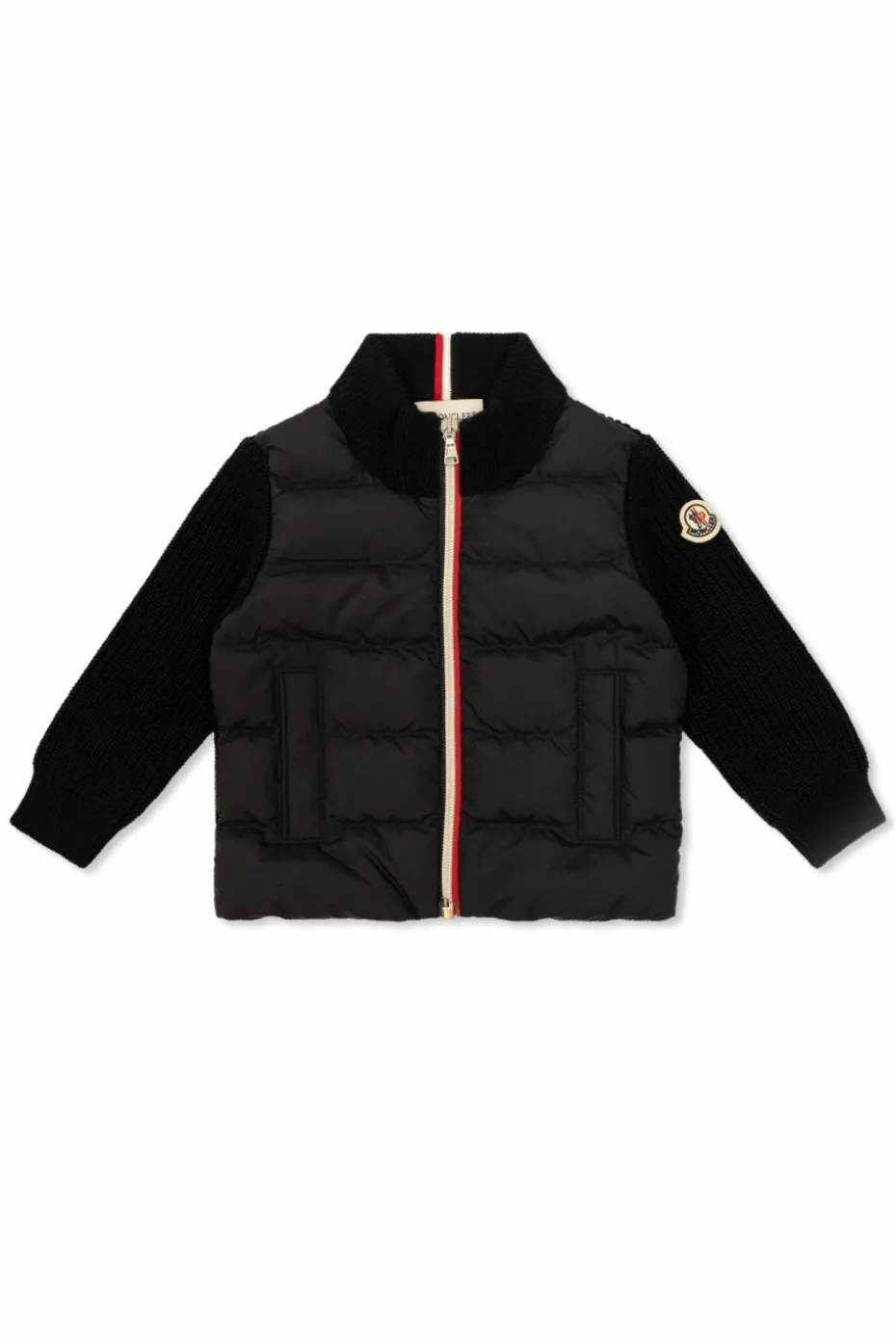 Moncler Enfant CZARNY Kardigan z pikowanym przodem