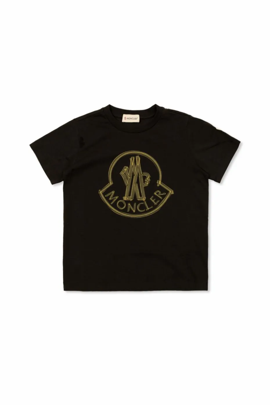 Moncler Enfant CZARNY T-shirt z nadrukowanym logo