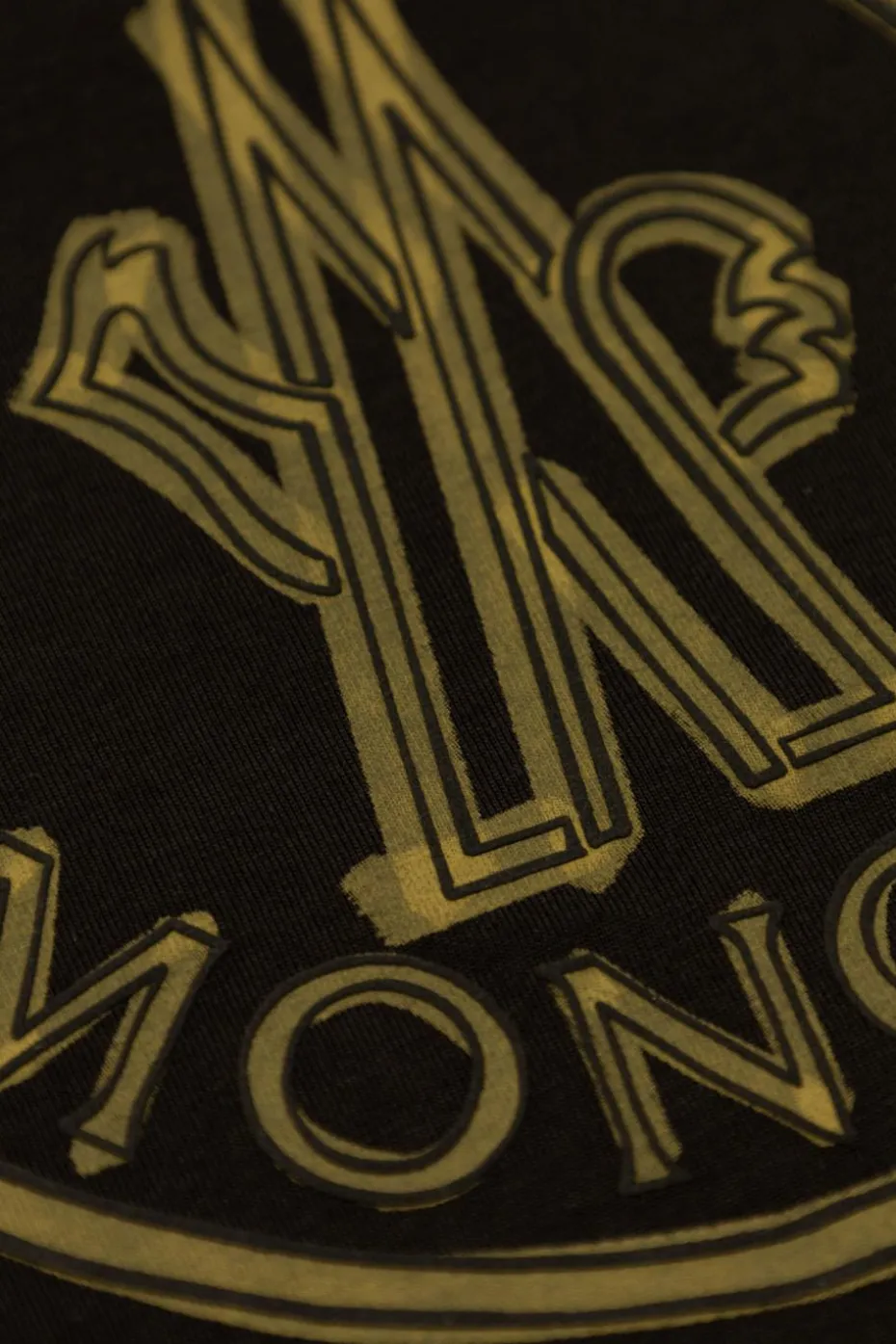 Moncler Enfant CZARNY T-shirt z nadrukowanym logo