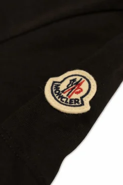 Moncler Enfant CZARNY T-shirt z nadrukowanym logo