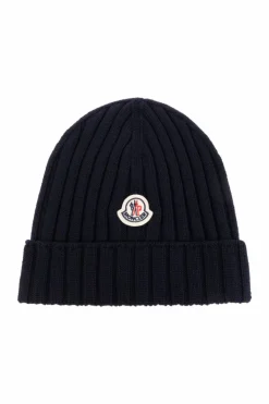 Moncler Enfant CZARNY Wełniana czapka
