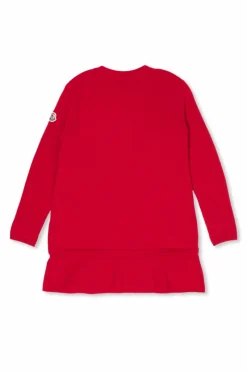 Moncler Enfant CZERWONY Wełniana sukienka