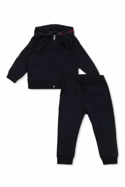 Moncler Enfant GRANATOWY Komplet: bluza i spodnie dresowe