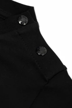 Moncler Enfant GRANATOWY T-shirt z kolorowym nadrukiem