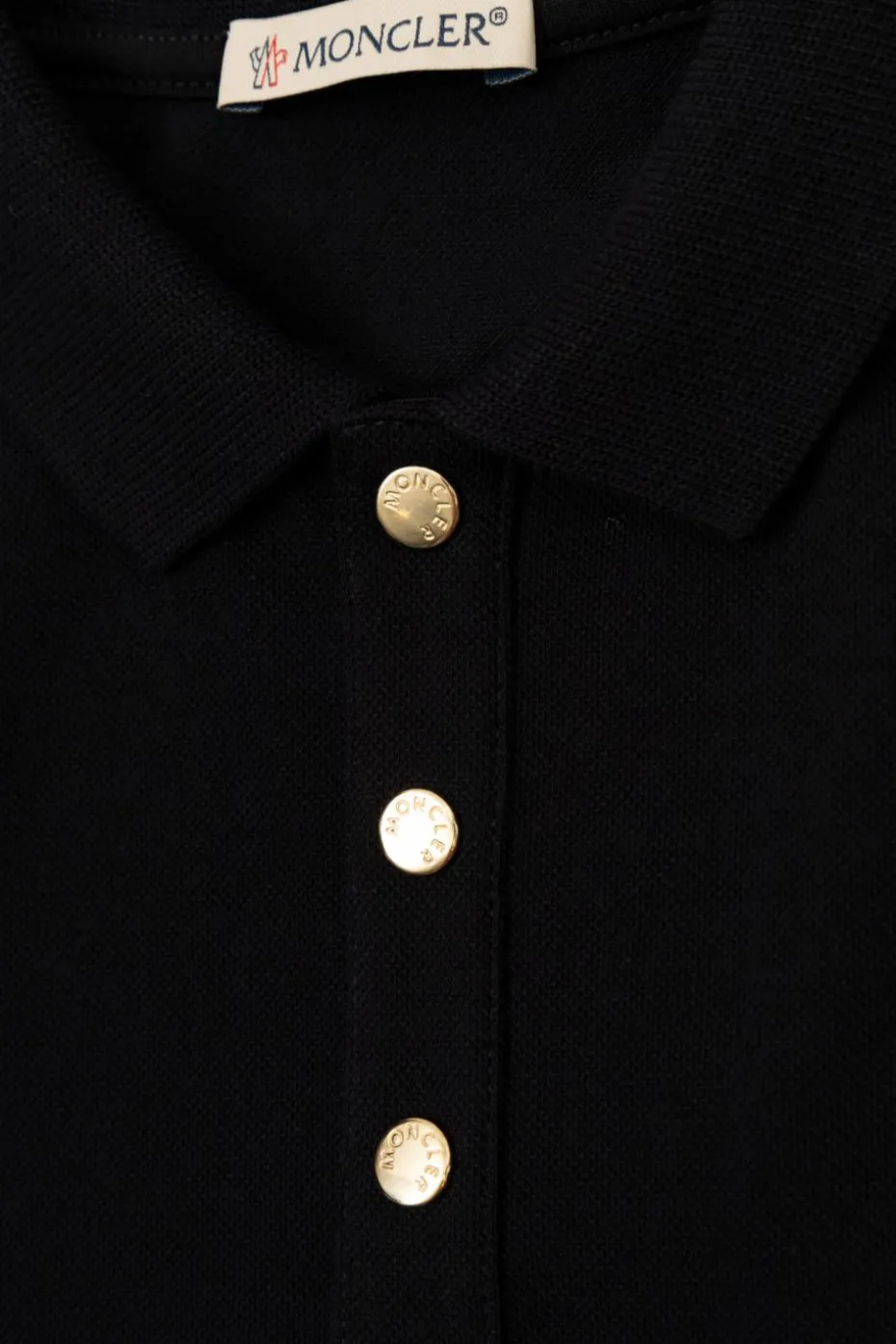 Moncler Enfant GRANATOWY Sukienka z kołnierzem typu polo
