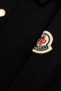Moncler Enfant GRANATOWY Sukienka z kołnierzem typu polo