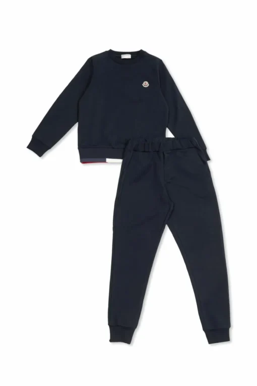 Moncler Enfant GRANATOWY Komplet: bluza i spodnie dresowe