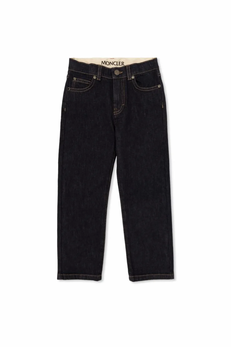 Moncler Enfant GRANATOWY Jeansy z nogawkami o prostym kroju