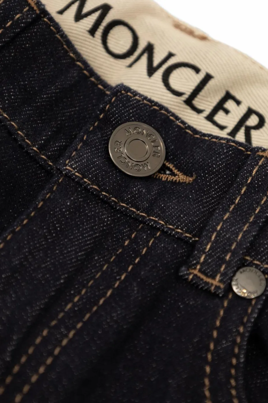 Moncler Enfant GRANATOWY Jeansy z nogawkami o prostym kroju
