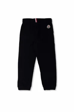 Moncler Enfant GRANATOWY Prążkowane spodnie