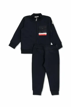 Moncler Enfant GRANATOWY Komplet: bluza i spodnie