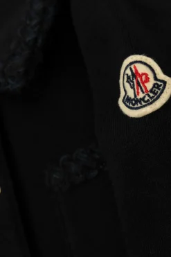 Moncler Enfant GRANATOWY Bawełniana sukienka z kieszeiami