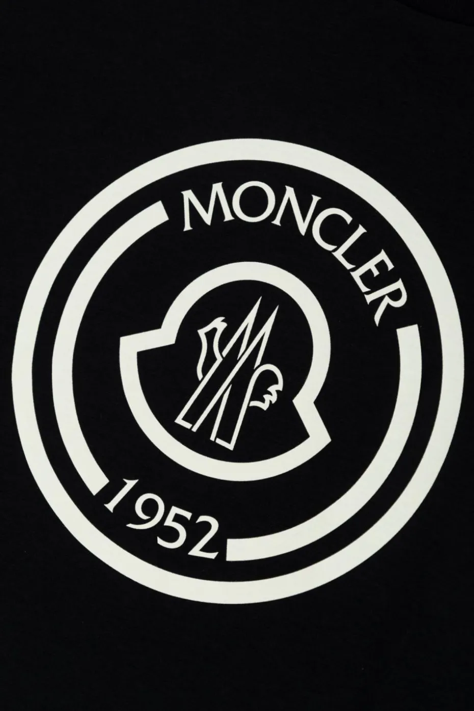 Moncler Enfant GRANATOWY T-shirt z logo