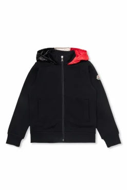 Moncler Enfant GRANATOWY Bluza z kapturem