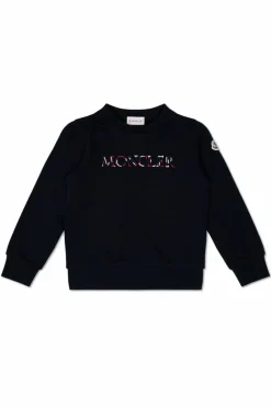 Moncler Enfant GRANATOWY Bluza z logo