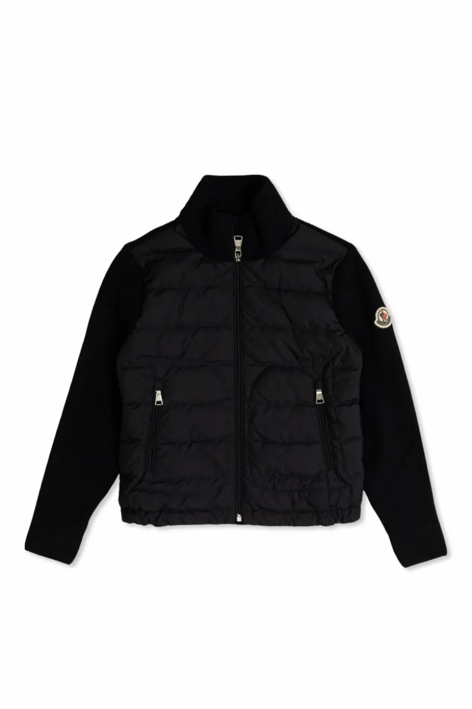 Moncler Enfant GRANATOWY Kardigan z pikowanym przodem