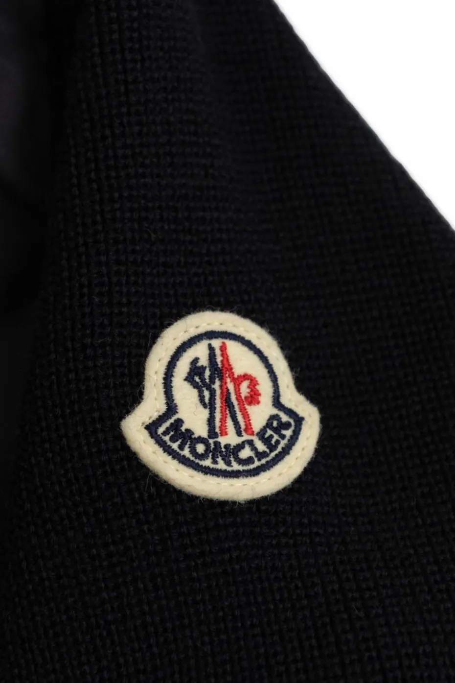 Moncler Enfant GRANATOWY Kardigan z pikowanym przodem