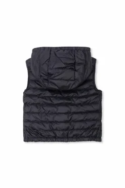 Moncler Enfant GRANATOWY Kamizelka z kapturem