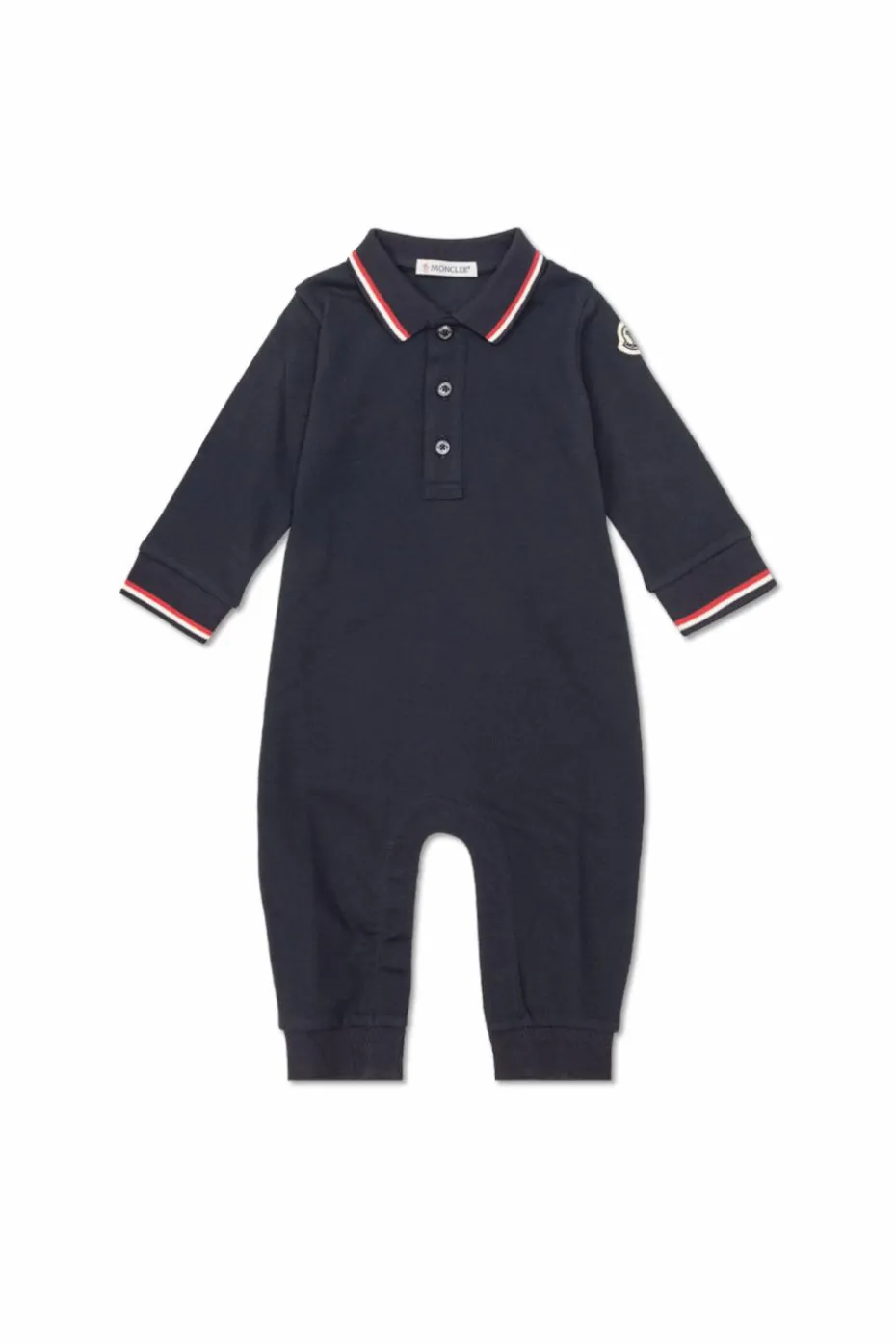 Moncler Enfant GRANATOWY Kombinezon z kołnierzem