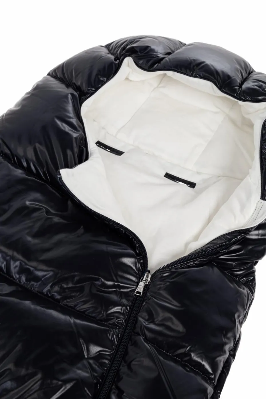 Moncler Enfant GRANATOWY Puchowy śpiworek niemowlęcy