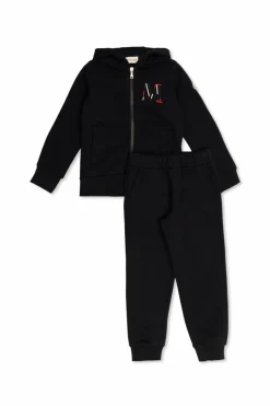 Moncler Enfant GRANATOWY Zestaw: bluza z kapturem i spodnie