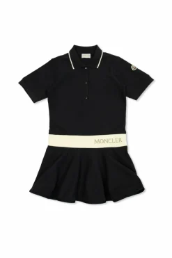 Moncler Enfant GRANATOWY Sukienka z logo