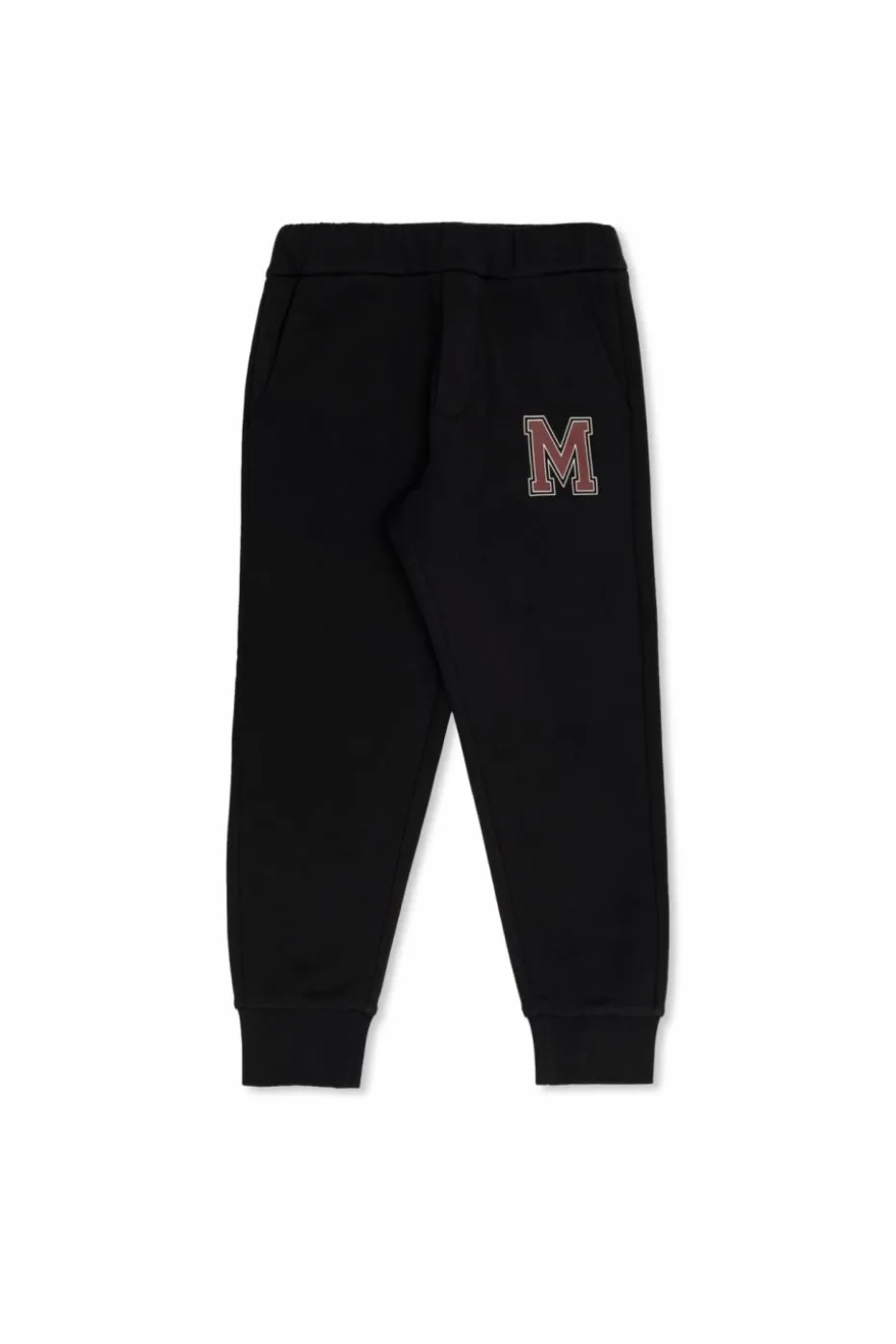 Moncler Enfant GRANATOWY Spodnie dresowe z naszywką z logo