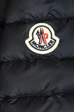 Moncler Enfant GRANATOWY Kurtka puchowa ze stójką