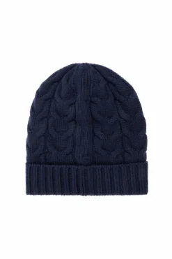 Moncler Enfant GRANATOWY Wełniana czapka