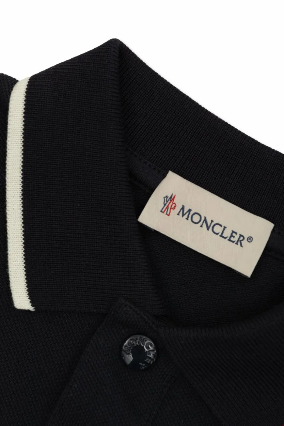 Moncler Enfant GRANATOWY Bawełniane polo