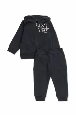 Moncler Enfant GRANATOWY Zestaw: bluza i spodnie