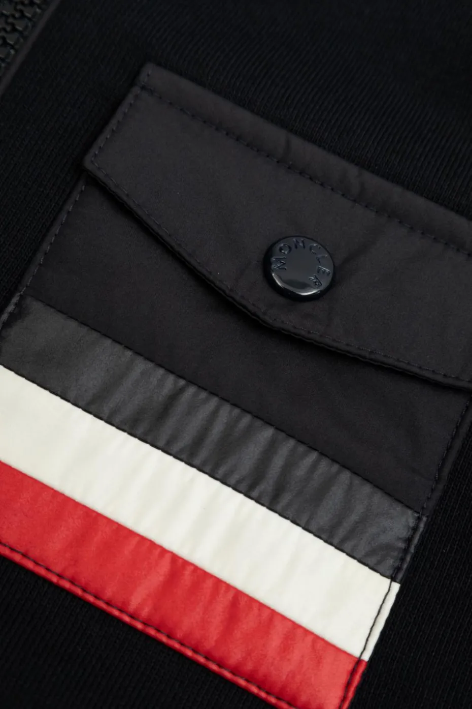 Moncler Enfant GRANATOWY Bluza z kapturem zapinana na zamek