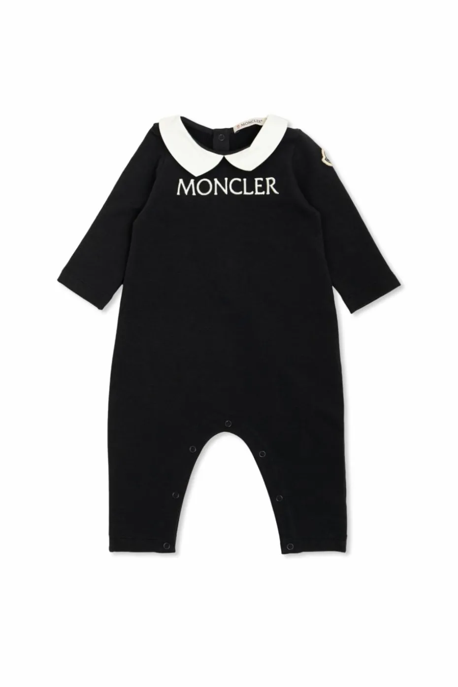 Moncler Enfant GRANATOWY Pajacyk niemowlęcy z wyszytym logo