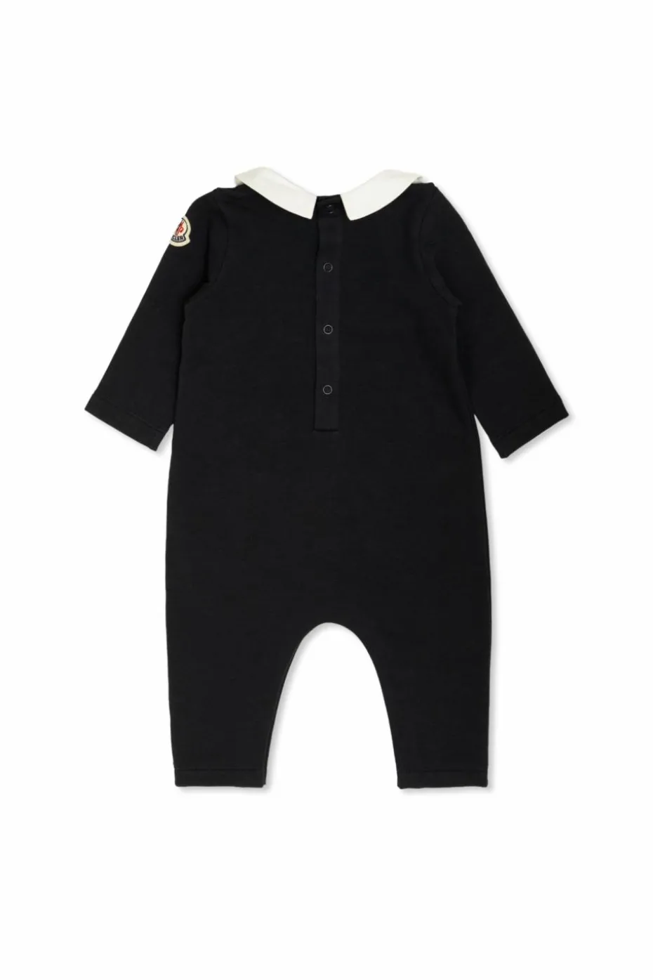 Moncler Enfant GRANATOWY Pajacyk niemowlęcy z wyszytym logo