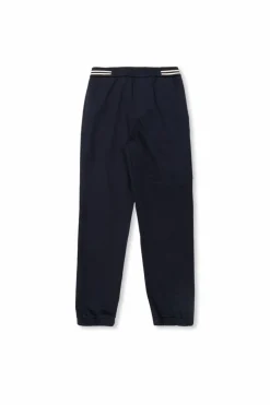 Moncler Enfant GRANATOWY Spodnie z naszywką z logo