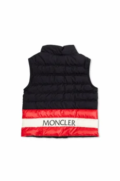 Moncler Enfant GRANATOWY Puchowa kamizelka ze stójką