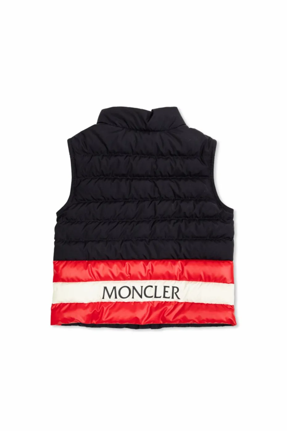 Moncler Enfant GRANATOWY Puchowa kamizelka ze stójką