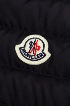 Moncler Enfant GRANATOWY Puchowa kamizelka ze stójką