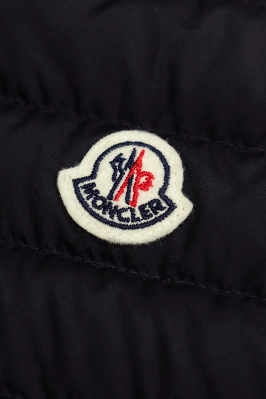 Moncler Enfant GRANATOWY Puchowa kamizelka ze stójką