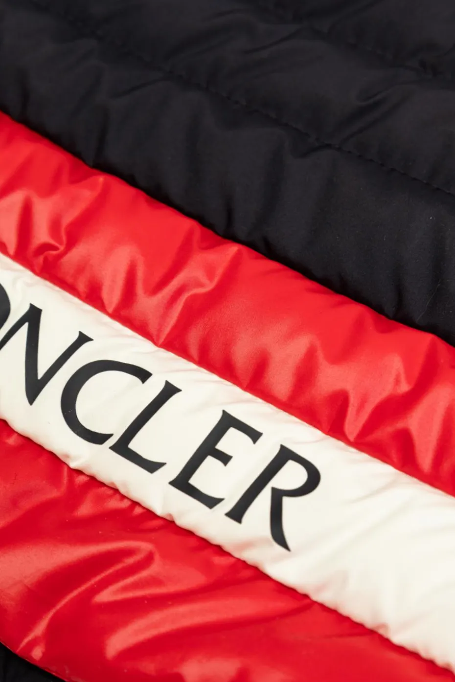 Moncler Enfant GRANATOWY Puchowa kamizelka ze stójką