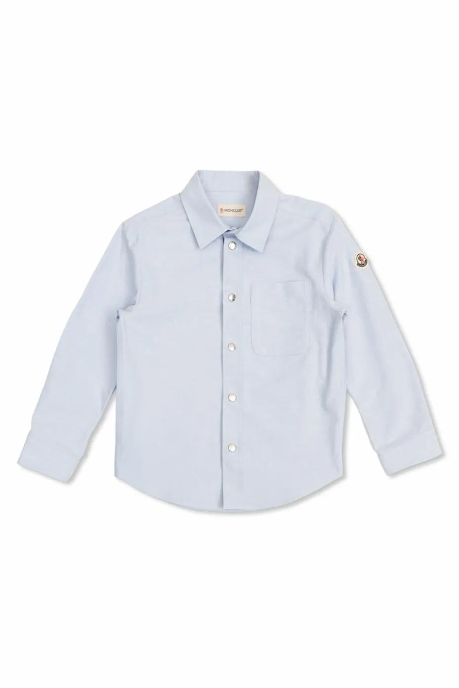 Moncler Enfant jasnoniebieski Bawełniana koszula z kieszenią