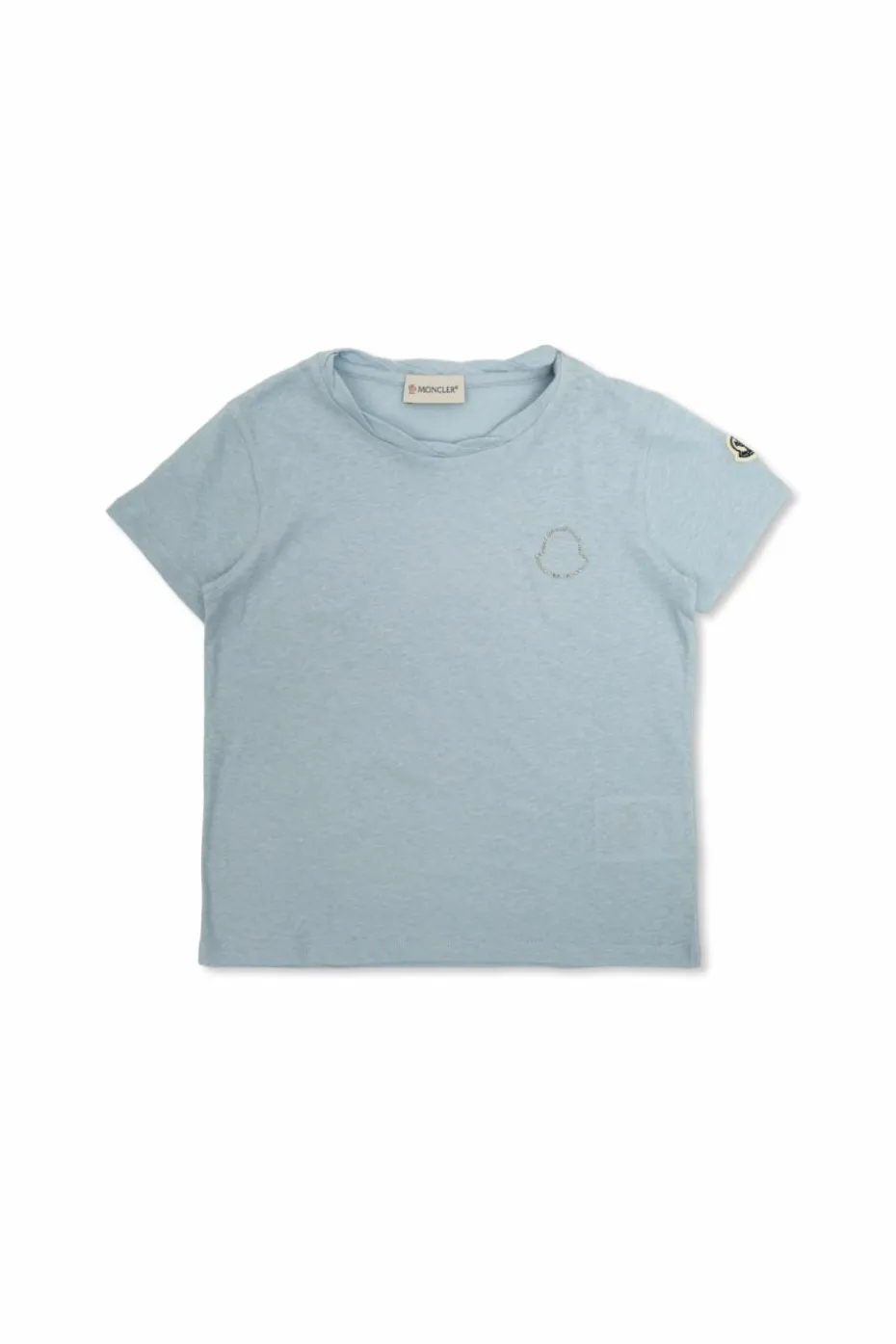 Moncler Enfant jasnoniebieski T-shirt z logo